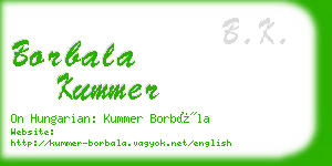 borbala kummer business card